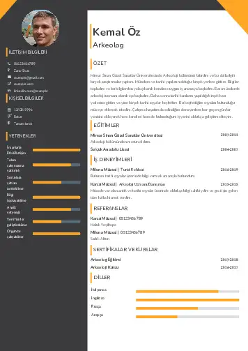 Arkeolog Cv Örnekleri cv indir